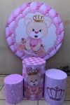 Ursinha Princesa Rosa Cilindro Redondo Pmg - imagem 2