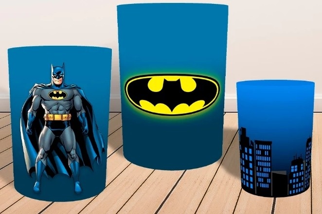Batman Azul E Bat Sinal Cilindro Redondo Pmg - FOCUSEVENTOSJATAI
