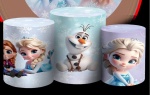 Frozem Baby 3D Elsa, Anna E Olaf  Cilindro Redondo Pmg - imagem 1