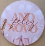 Ano Novo Rose Gold Painel Redondo 150Cms - imagem 1