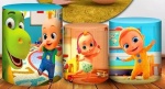 Zigalu Looloo Kids Dinossauro Cilindro Redondo Pmg - imagem 1