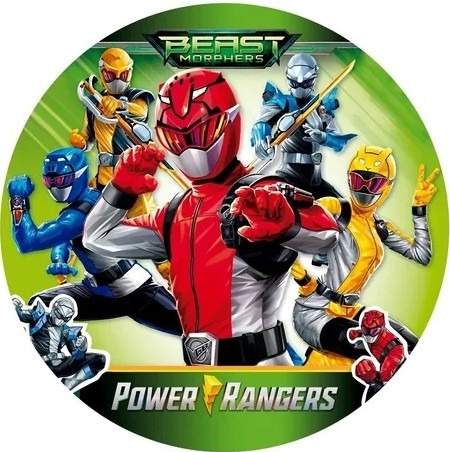 Power Ranger Fundo Verd Painel Redondo 150Cm - FOCUSEVENTOSJATAI