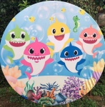 Baby Shark Azul Claro Cilindro Redondo Pmg - imagem 2