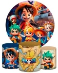 One Piece Cute 3D Painel Redondo 150Cm - imagem 2