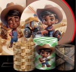 Fazendeiro 3D Moreninho Cilindro Redondo Pmg - imagem 2