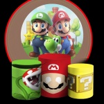 Super Marios 3D Vermelho E Verde Cilindro Redondo Pmg - imagem 2