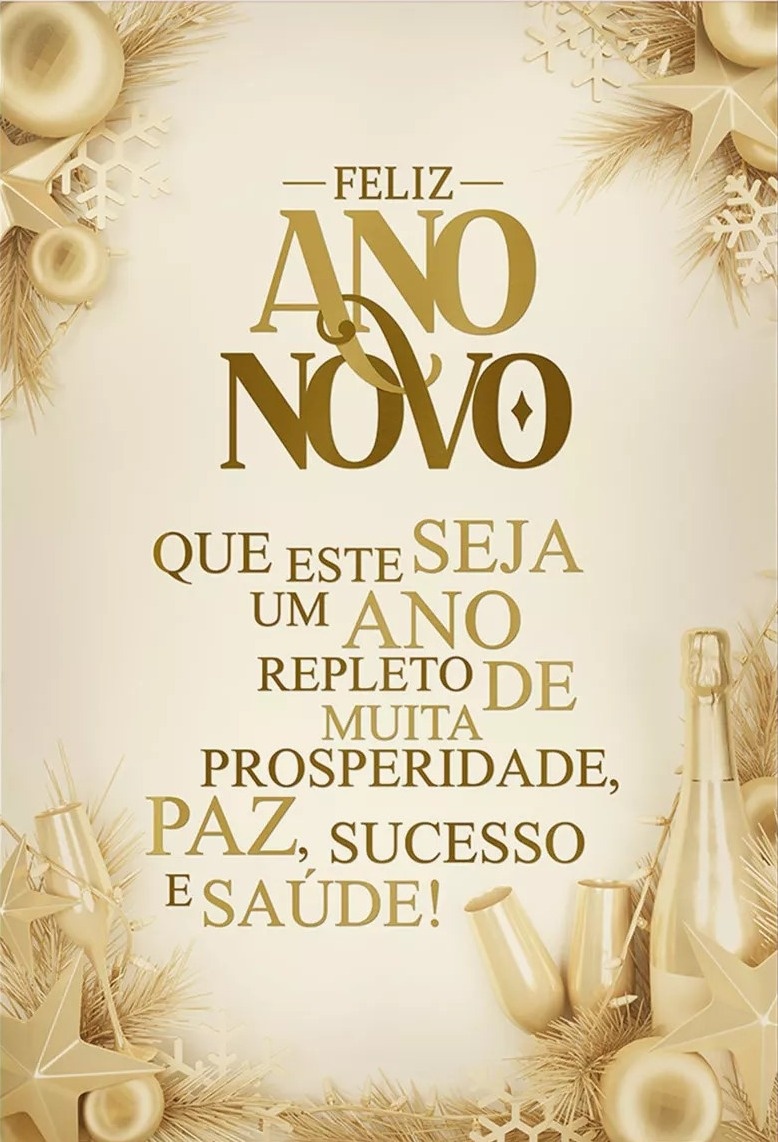 Ano Novo Paz Sucesso E Saude  Painel Retangular 220X150Cm Fundo Bege Claro - FOCUSEVENTOSJATAI