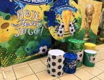 Futebol Copa Do Mundo Verde E Amarelo 01 Painel Redondo 150Cm - imagem 3