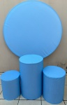 Azul Claro Candy Liso Cilindro Redondo Pmg - imagem 2