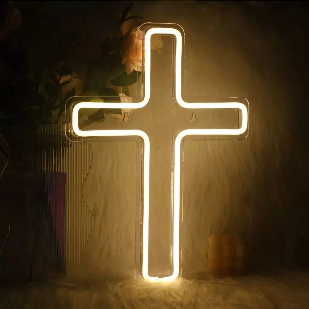 Led Cruz Branco Quente 60Cms - FOCUSEVENTOSJATAI