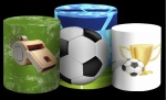 Futebol 3D Jogador Moreninho Cilindro Redondo Pmg - imagem 1