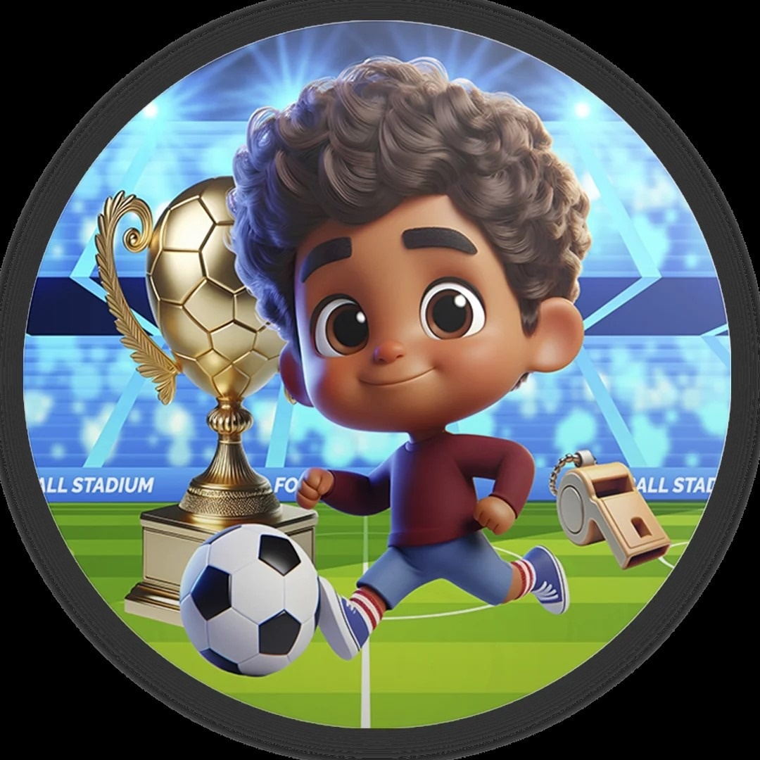 Futebol 3D Jogador Moreninho Painel Redondo 150Cm - FOCUSEVENTOSJATAI