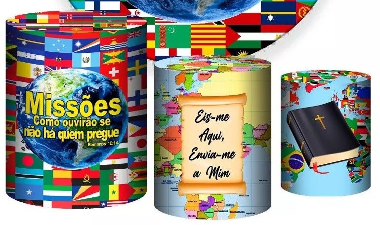 Religioso Missões Mundo Cilindro Redondo Pmg - FOCUSEVENTOSJATAI