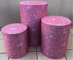 Rosa Escuro Glitter  Cilindro Redondo Pmg - imagem 1
