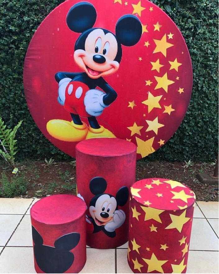 Mickey Estrelas  01/02 Painel Redondo 150Cm - FOCUSEVENTOSJATAI