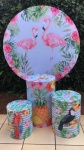 Flamingos Tropical Cilindro Redondo Pmg - imagem 2