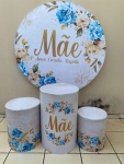 Mãe Floral Amor Carinho E Respeito Painel Redondo 150Cm - imagem 2
