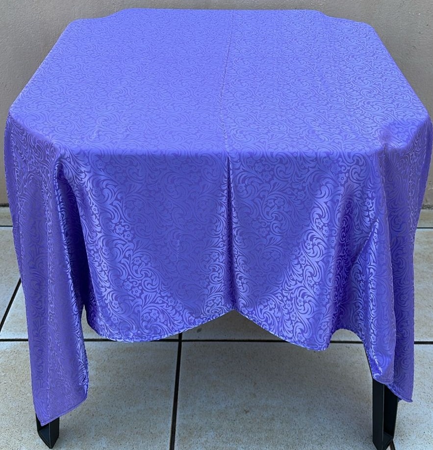 Forro Qudarado Lilás Arabesco Crepe 140X140Cm - FOCUSEVENTOSJATAI