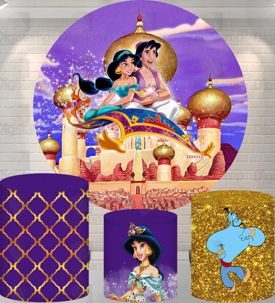 Aladim Lampada Magica - Painel Redondo 150Cms - FOCUSEVENTOSJATAI