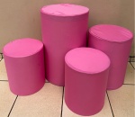 Rosa Chiclete Liso Cilindro Red 2P 1M 1G - imagem 1