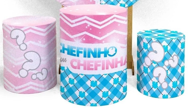 Cha Revelação Chefinho(A) Cilindro Redondo Pmg - FOCUSEVENTOSJATAI