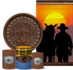 Country Festa Cavaleiro Por Do Sol Painel Retangular 220X150Cm - imagem 2