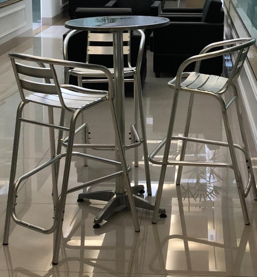 Banqueta Bistro Aluminio - FOCUSEVENTOSJATAI