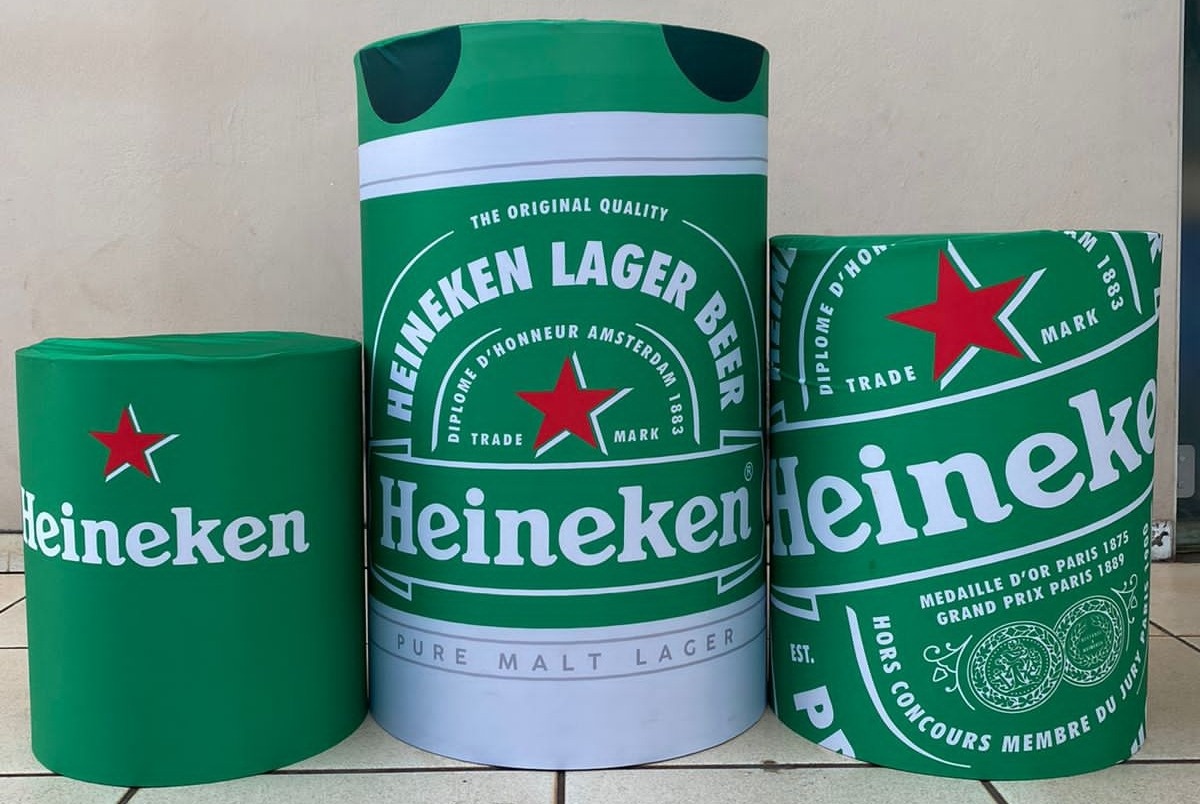 Boteco Heineken  Verde Cilindro Redondo Pmg - FOCUSEVENTOSJATAI