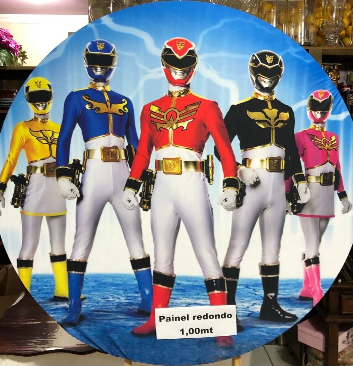 Power Rangers Painel Redondo 100Cm - FOCUSEVENTOSJATAI