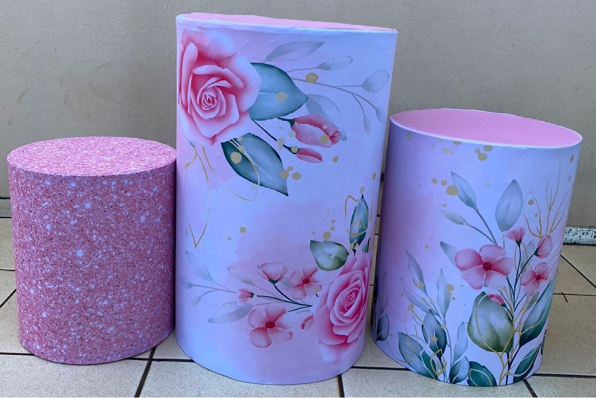 Mãe Floral Rosa Mãe Eu Te Amos Cilindro Redondo Pmg - FOCUSEVENTOSJATAI