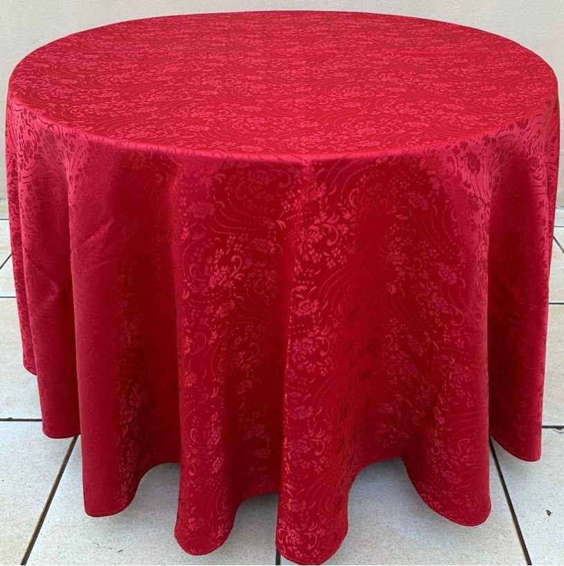 Forro Redondo Vermelho Brilhoso Jacquarzinho  Tp06 - FOCUSEVENTOSJATAI