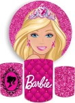 Barbie Coroa  Prata E Rosa Pink Painel Redondo 150Cms - imagem 2