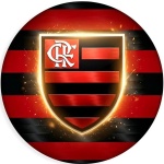 Futebol Flamengo Escudo Led Painel Redondo 150Cm - imagem 1