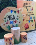 Festa Junino Amarelo Painel Retangular 220X150Cm - imagem 2