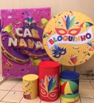 Carnaval Bloquinho Painel Retamgular - Fundo 220X150Cm - imagem 2
