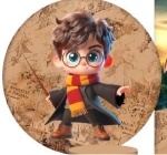 Harry Portter Cute 3D Painel Redondo 150Cm - imagem 1