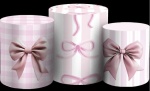 Laços Rosa Claro Cilindro Redondo Pmg - imagem 1