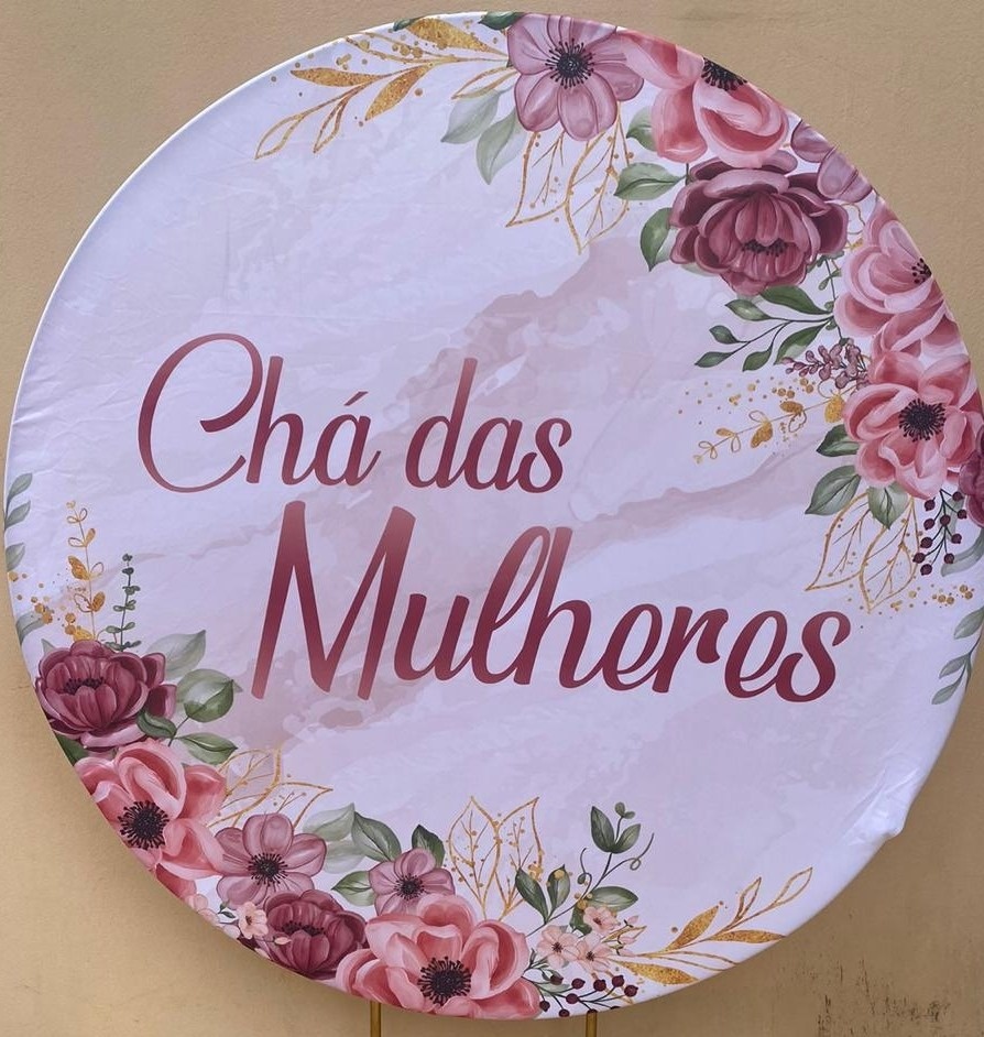 Cha das Mulheres Virtuosas Painel Reddondo 150Cm - FOCUSEVENTOSJATAI