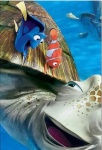Nemo E Amigos Painel Fundo Verde Musgo Liso 01 Retangular 220X150Cm - imagem 1
