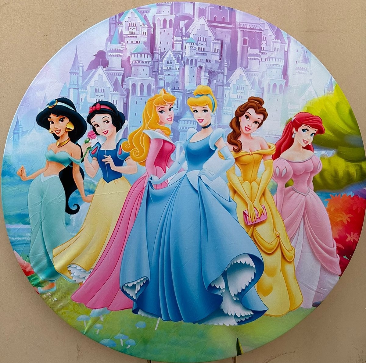 Princesa Disney Castelo Rosa Painel Red150Cms - FOCUSEVENTOSJATAI