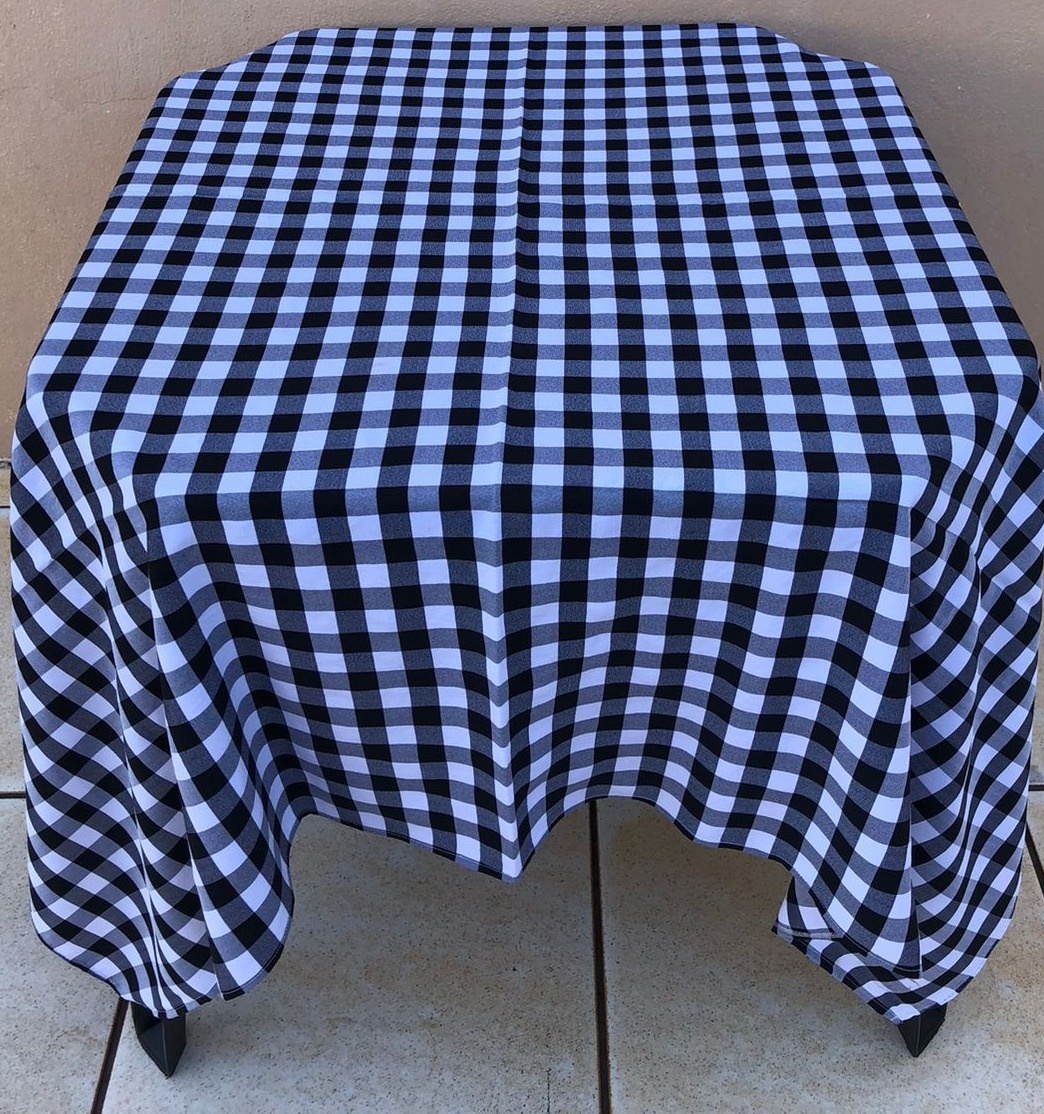 Forro Quadrado Xadrez Preto Oxford 2C 140X140Cm - FOCUSEVENTOSJATAI