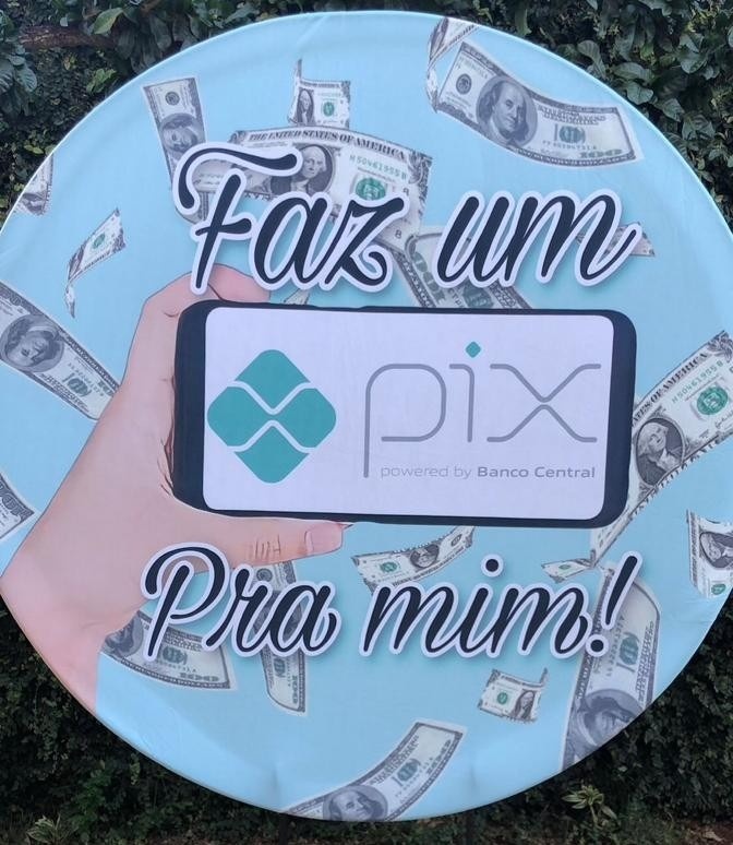 Faz Um Pix Painel Redondo 150Cm - FOCUSEVENTOSJATAI