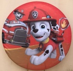 Patrulha Canina Bombeiro Caminhao Painel Redondo 150Cm - imagem 1