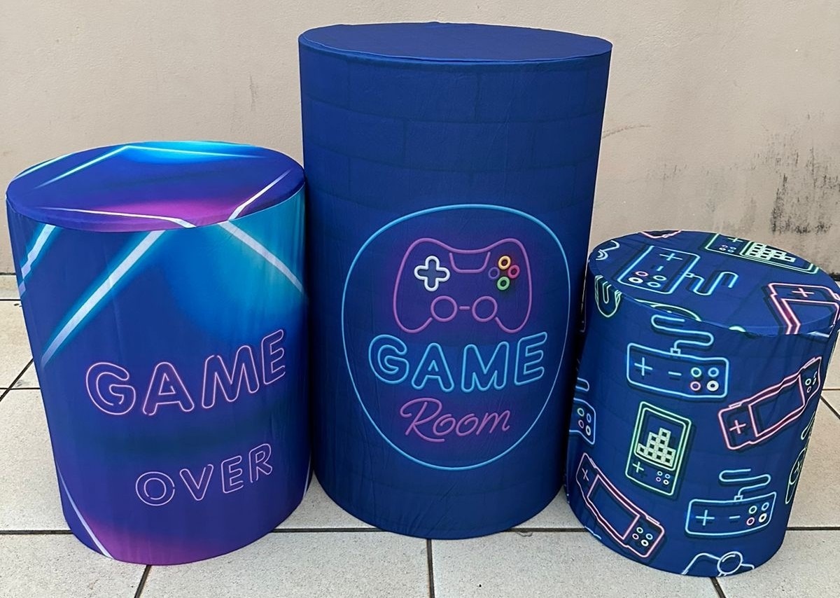 Gamer Azul Cilindro Redondo Pmg - FOCUSEVENTOSJATAI