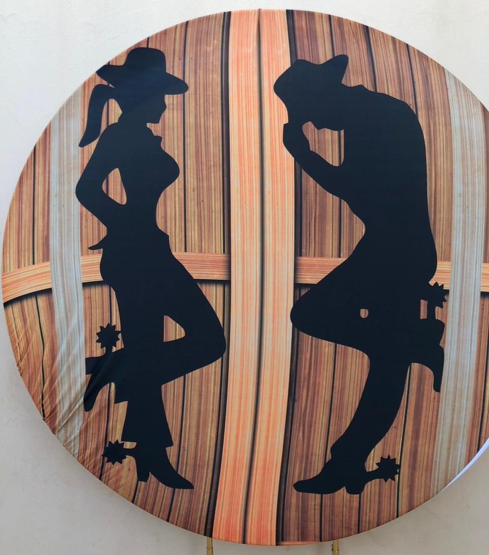 Country Amazonas E Cavaleiro Painel Redondo  150Cm - FOCUSEVENTOSJATAI