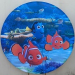 Nemo Fundo Mar Azul Painel Redondo 150Cms - imagem 1