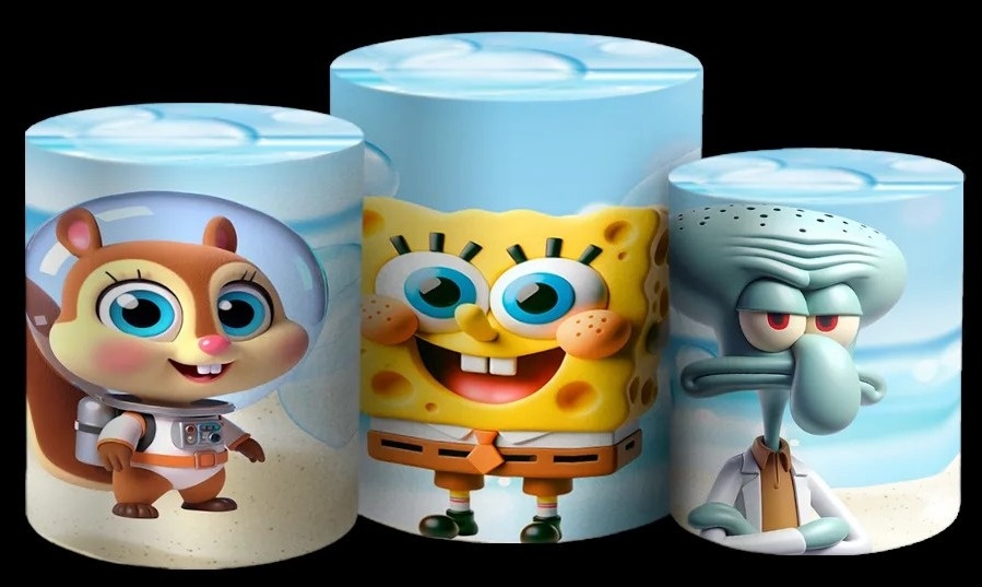 Bob Esponja 3D Cilindro Redondo Pmg - FOCUSEVENTOSJATAI