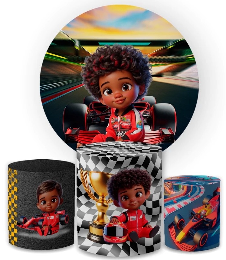 Formula 1 Piloto Moreninho Painel Redondo 150Cm - FOCUSEVENTOSJATAI