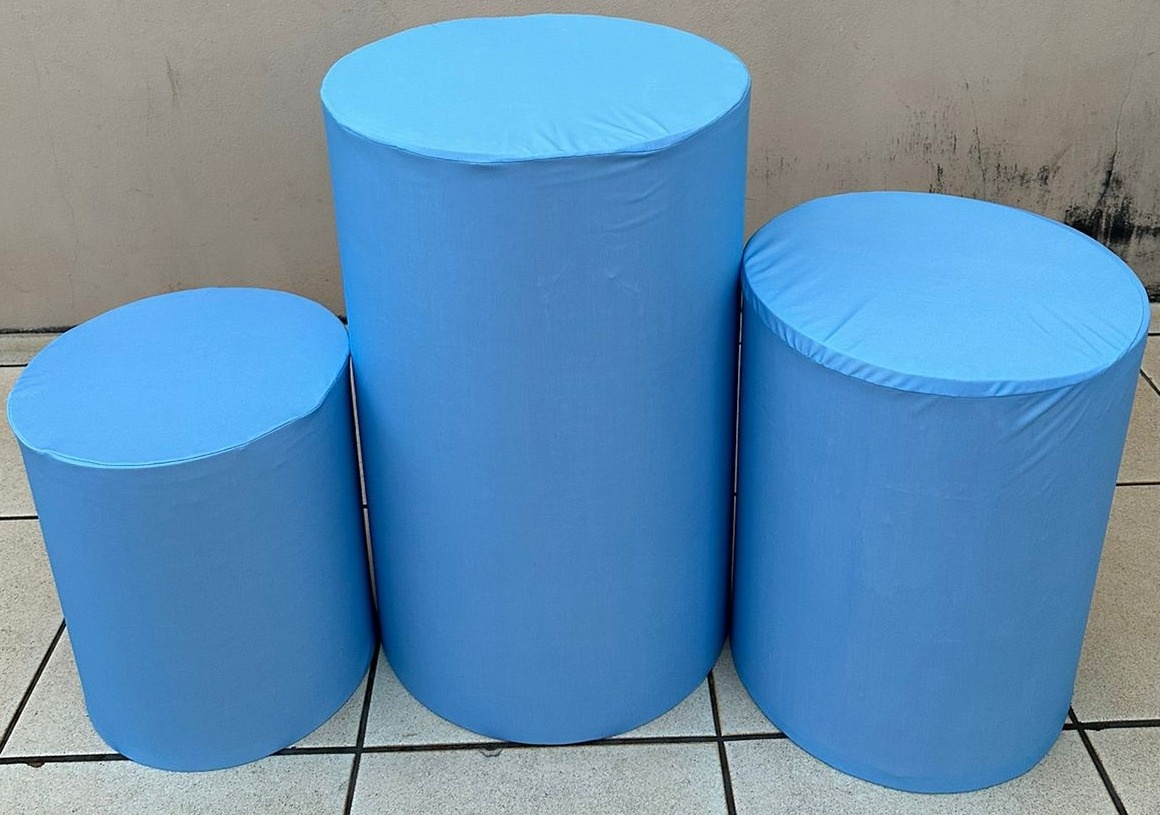 Azul Claro Candy Liso Cilindro Redondo Pmg - FOCUSEVENTOSJATAI