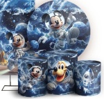 Mickey 3D Astronauta  Pateta Painel Retangular 200X100Cm - imagem 2